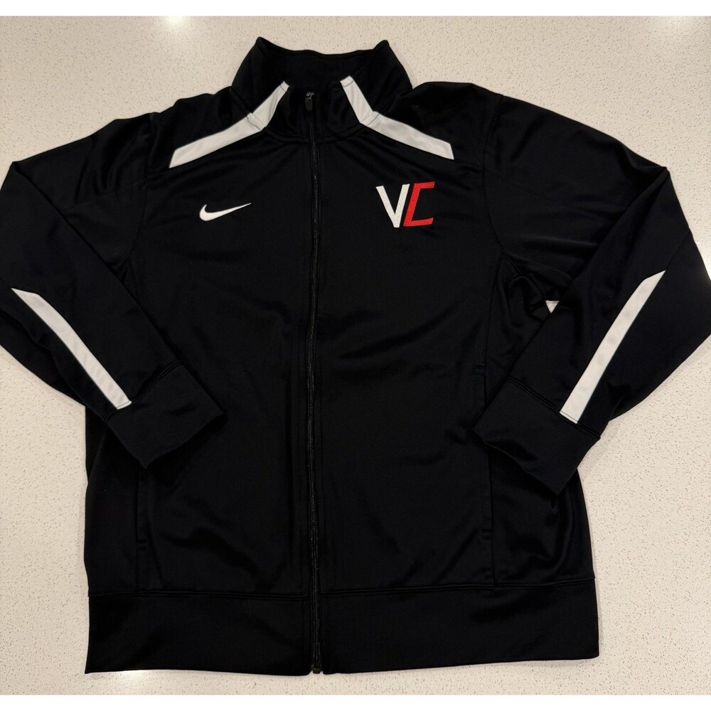 Nike Overtime Track Jacket Mens 598443-012 Black Size Medium Full Zip VC Logo M